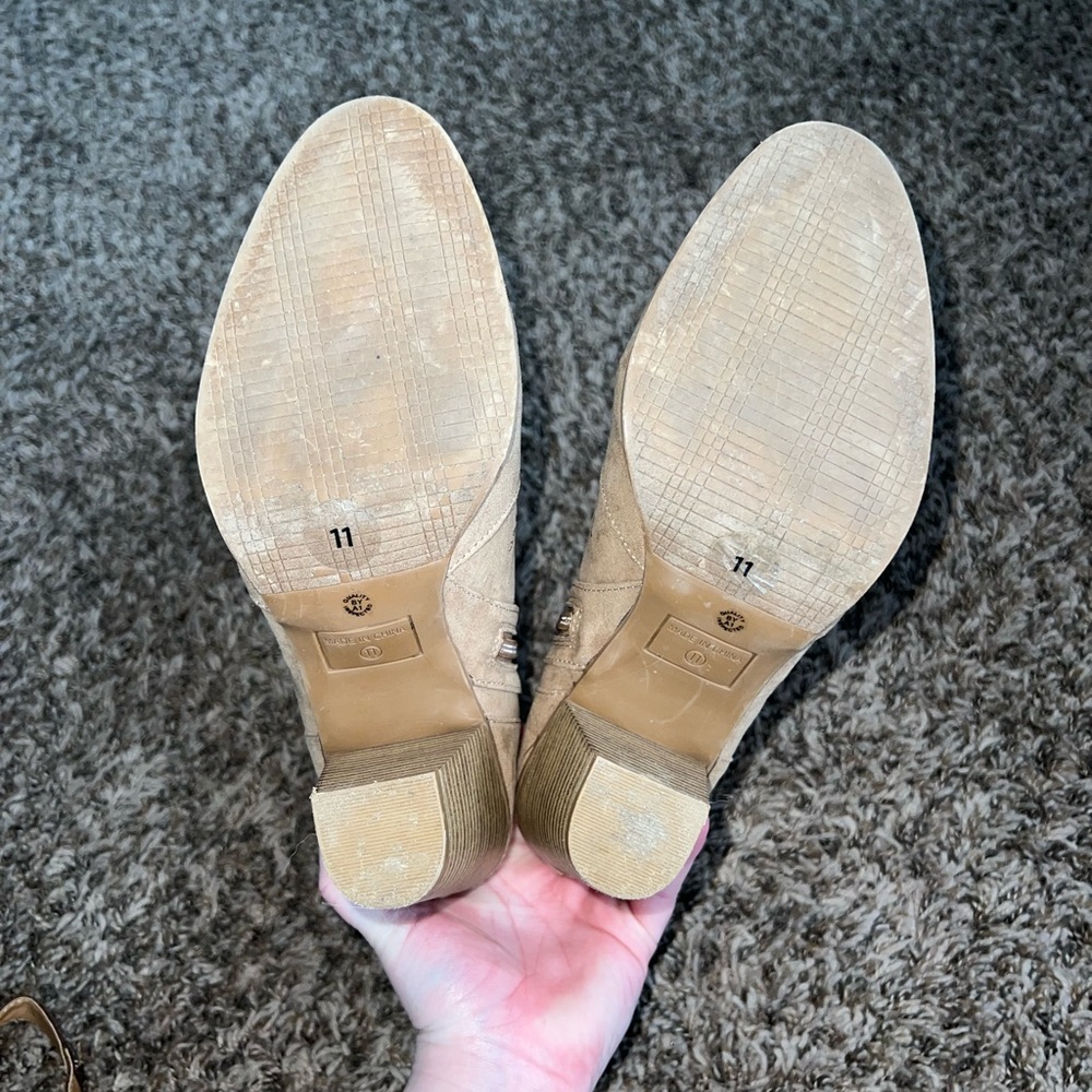 A.N.A Tan Suede Heeled Booties Size 11 - Picture 7 of 7
